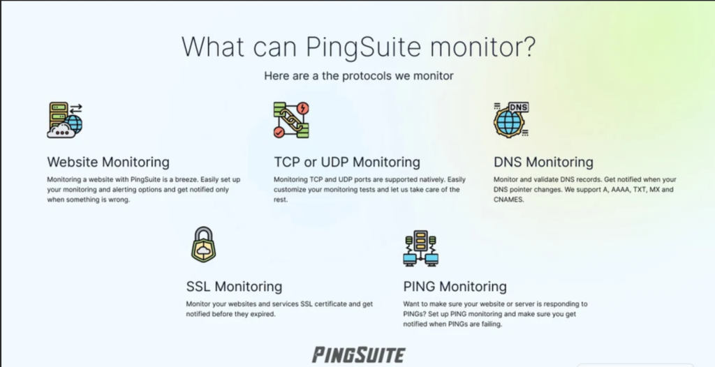 PingSuite Features