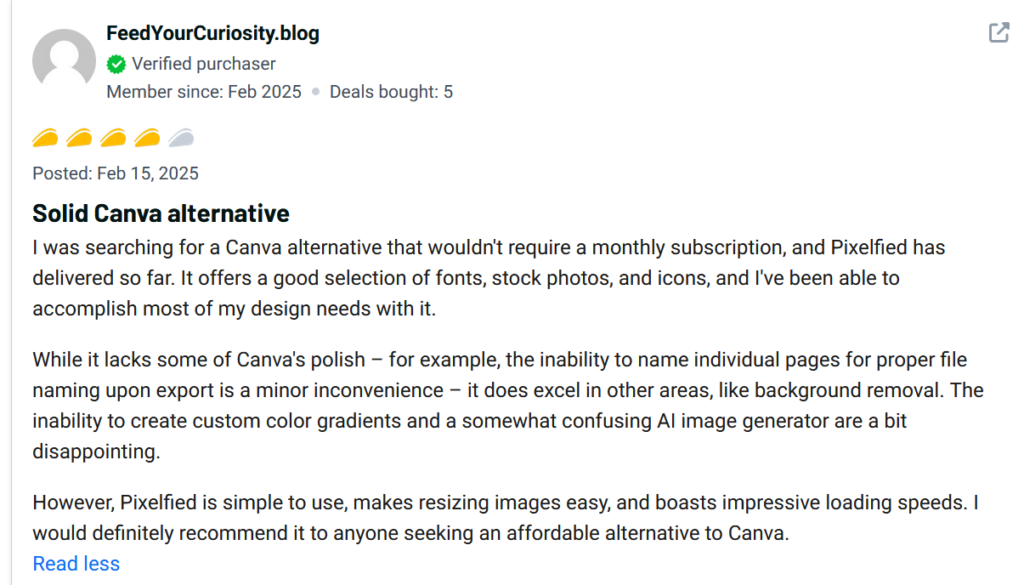 Pixelied Customer Review
