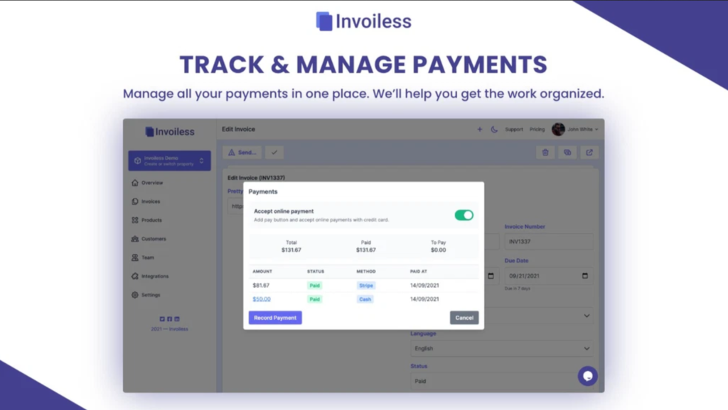 Invoiless alternative