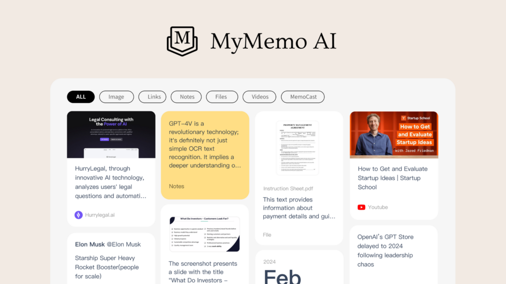MyMemo Features