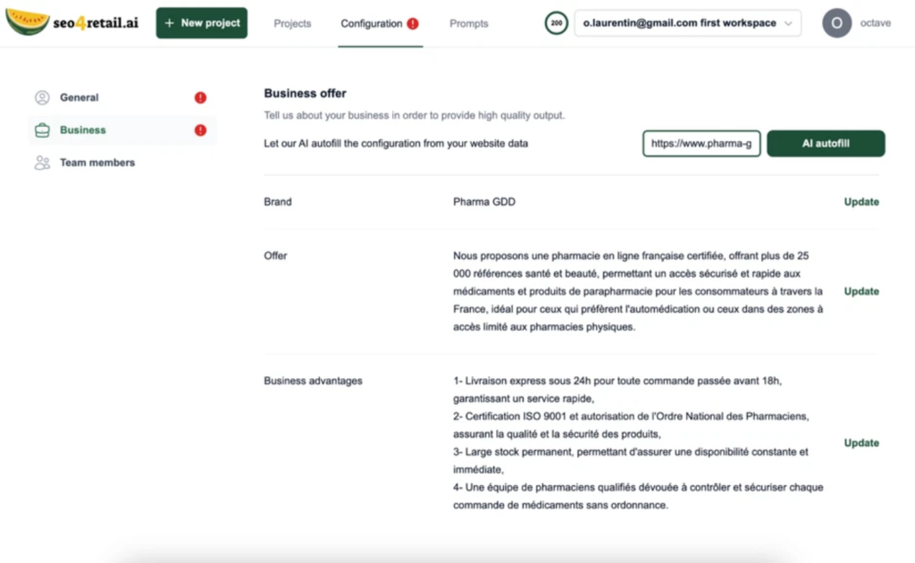 seo4retail Features