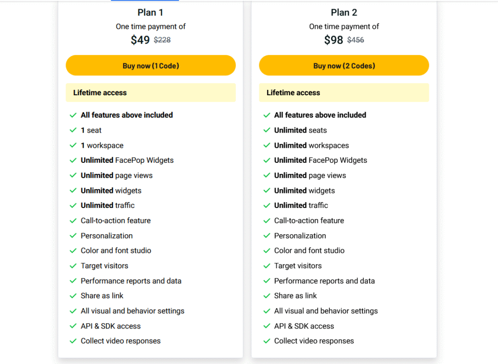 FacePop Pricing & Plans