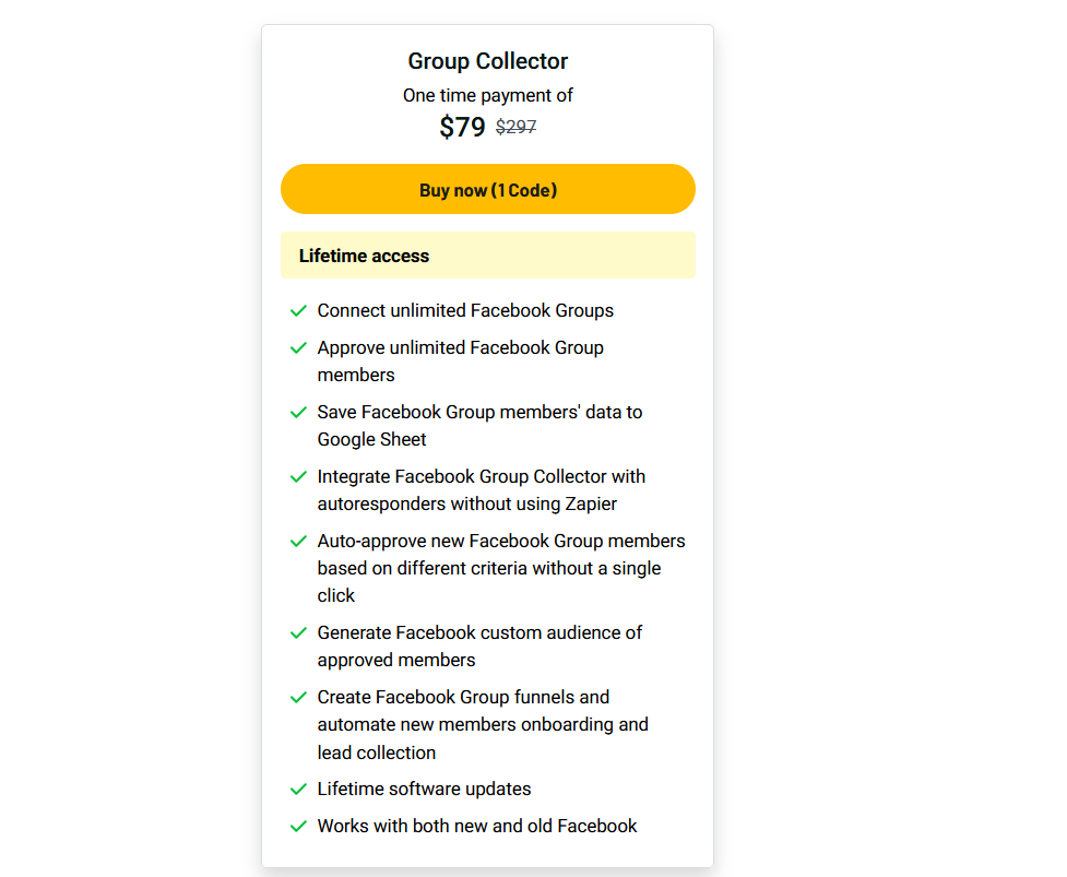 Group Collector Pricing & Plans