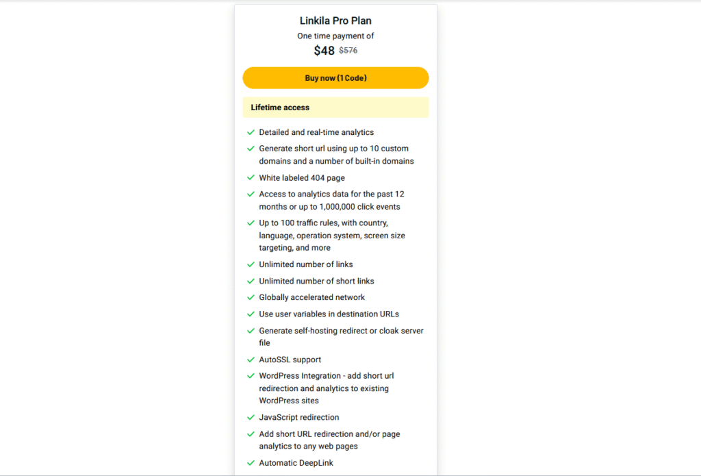 Linkila Pricing & Plans