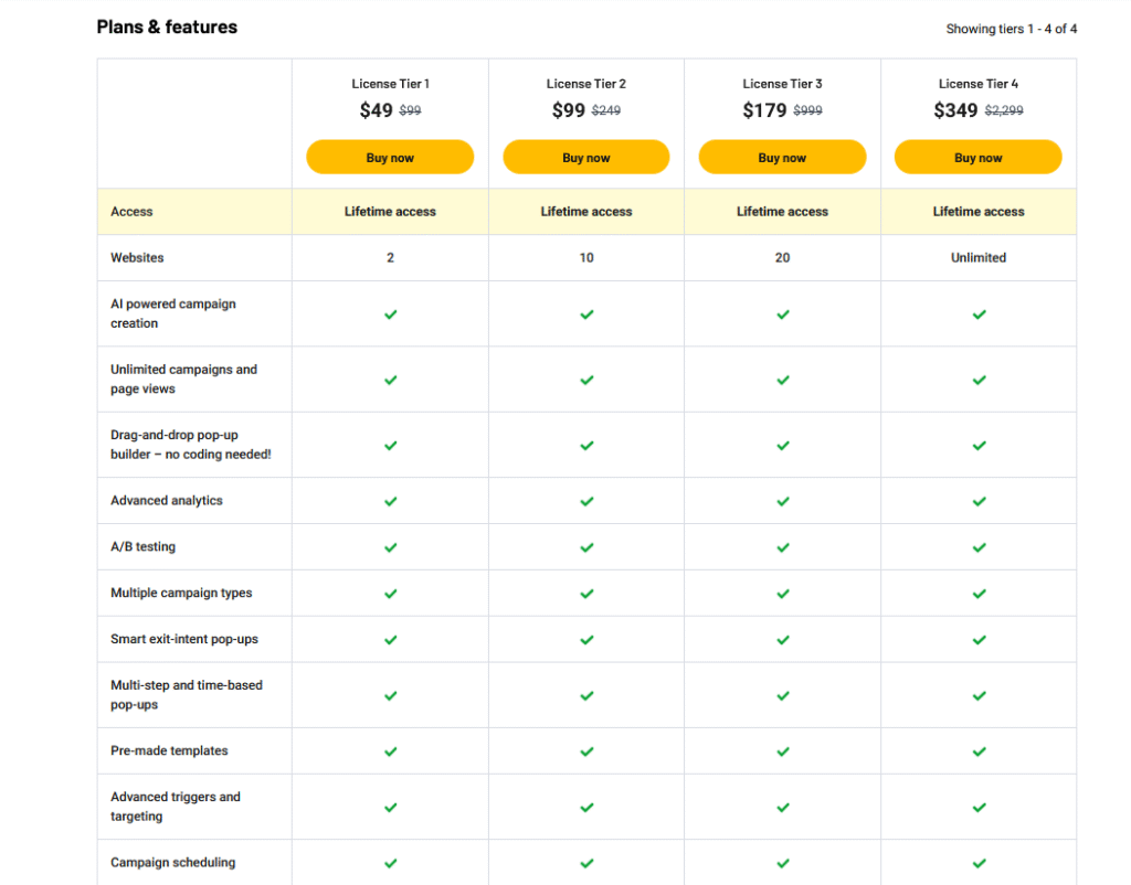 Poptics Pricing & Plans