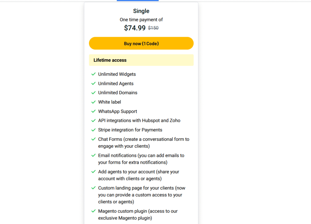 WhatsApp Widget Pricing & Plans